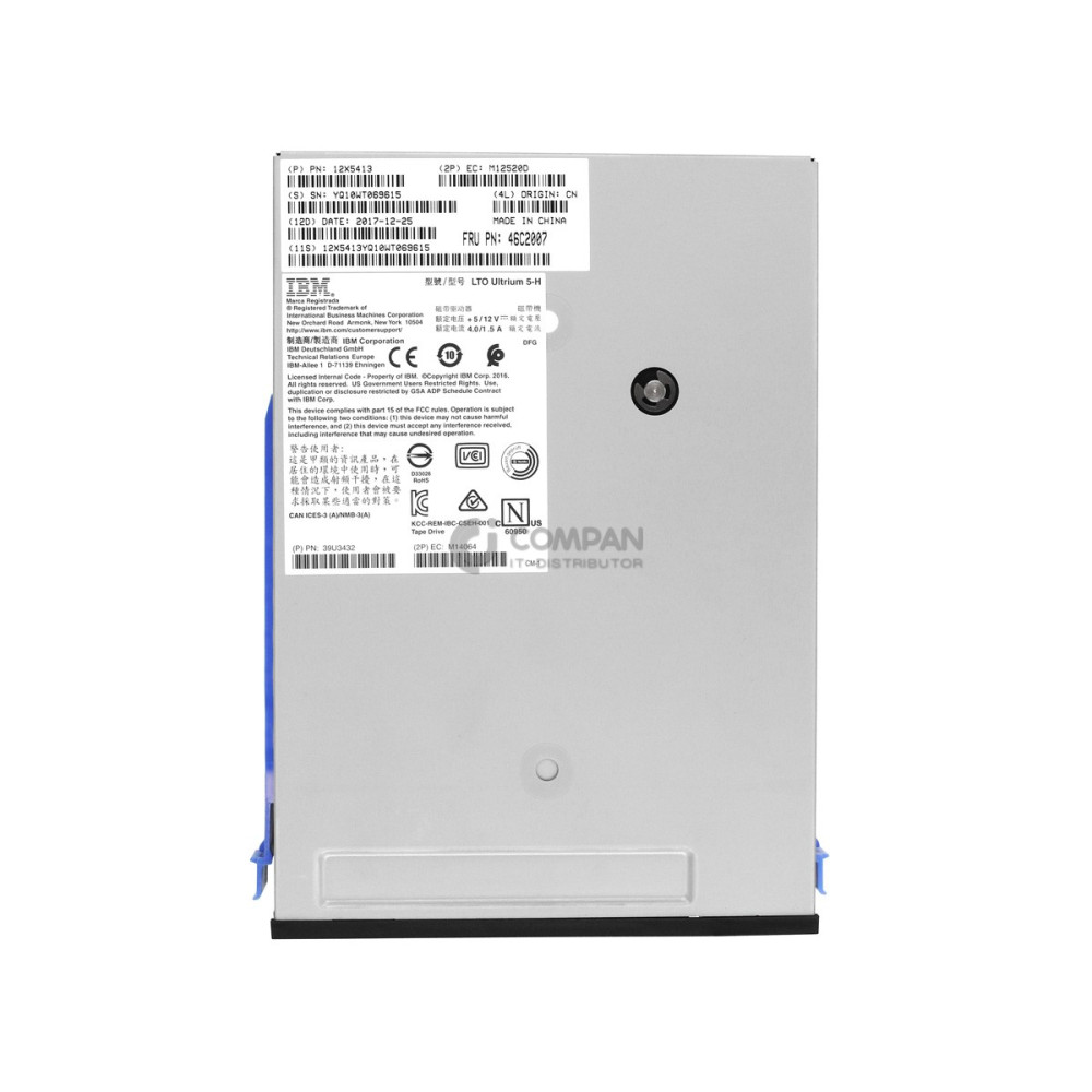 12X5413 IBM LTO-5 1.5TB/3TB HH SAS INTERNAL TAPE DRIVE FOR POWER7 46C2007